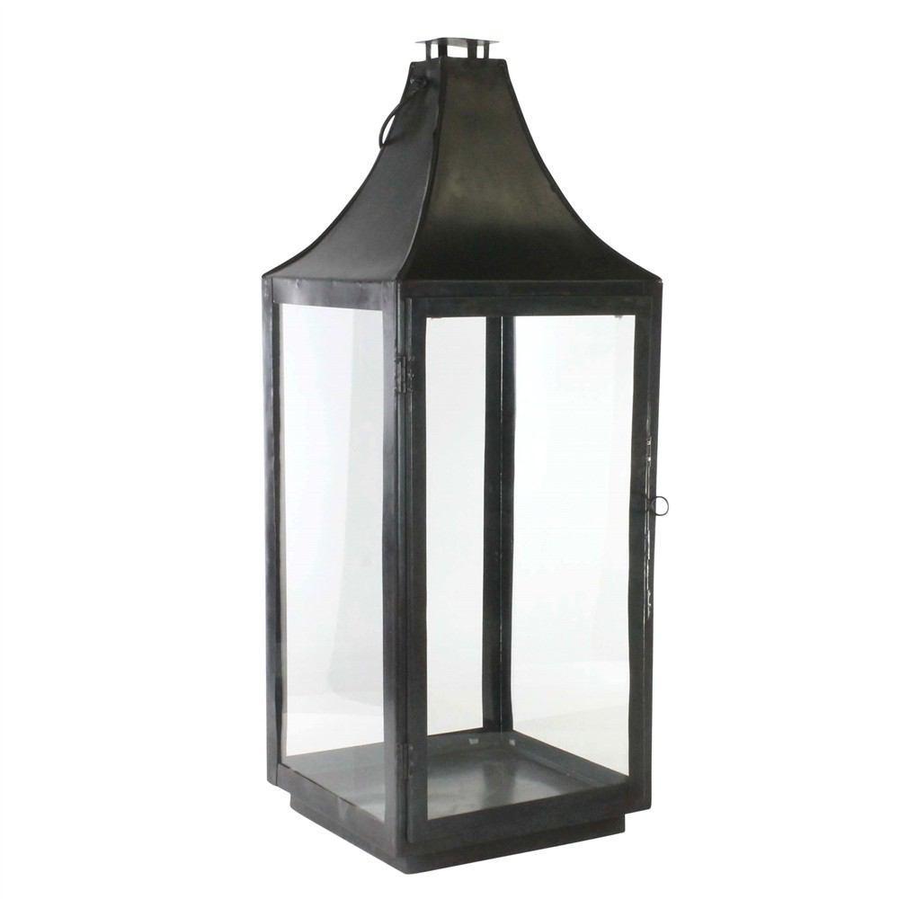 HomArt Cole Metal Lantern - Black Waxed - Feature Image