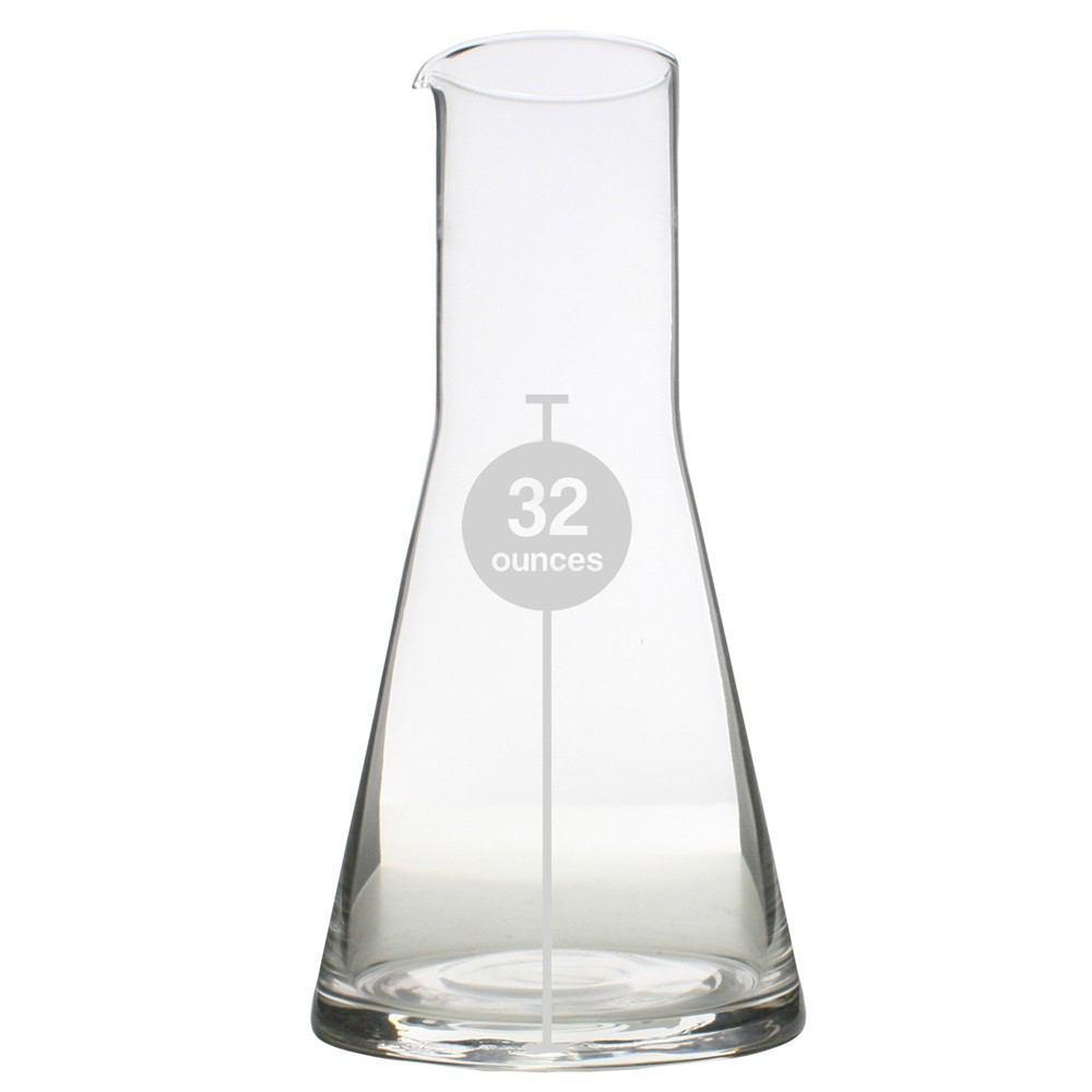 HomArt Glass Flask 32 oz - Clear - Set of 4