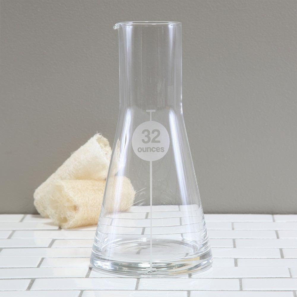 HomArt Glass Flask 32 oz - Clear - Set of 4 - Feature Image