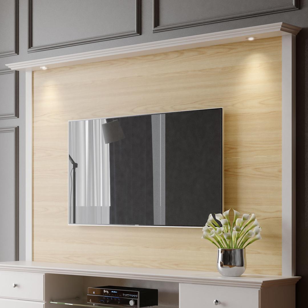 Manhattan Comfort Carder 85.43" TV Panel with Led Lights