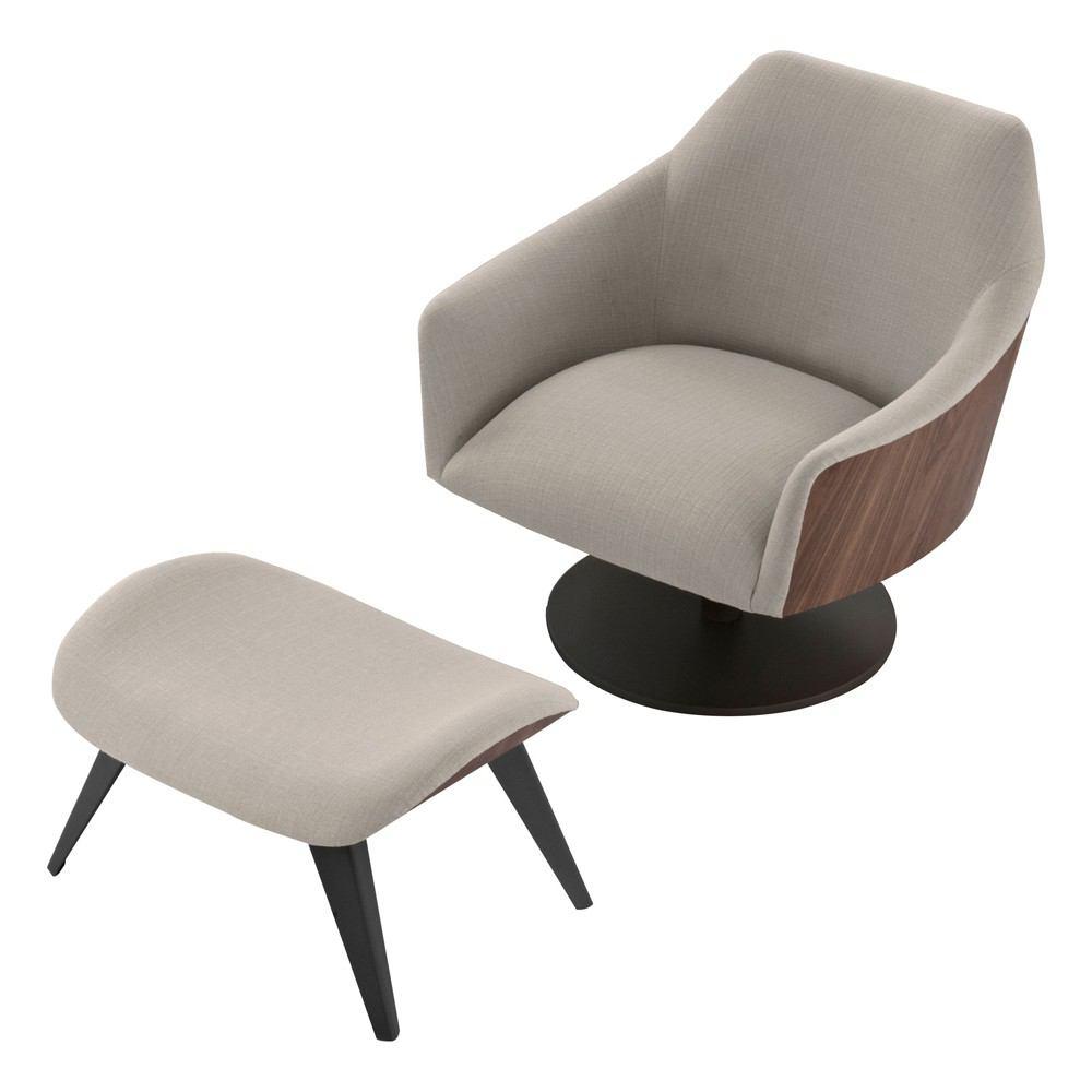 Modloft Henry Lounge Chair and Ottoman