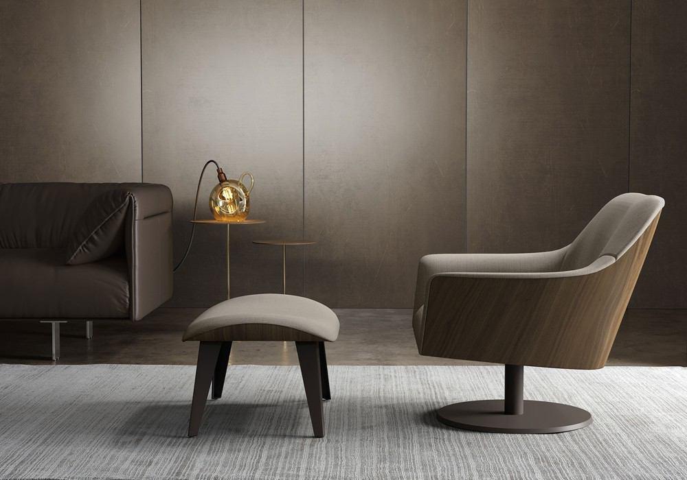 Modloft Henry Lounge Chair and Ottoman