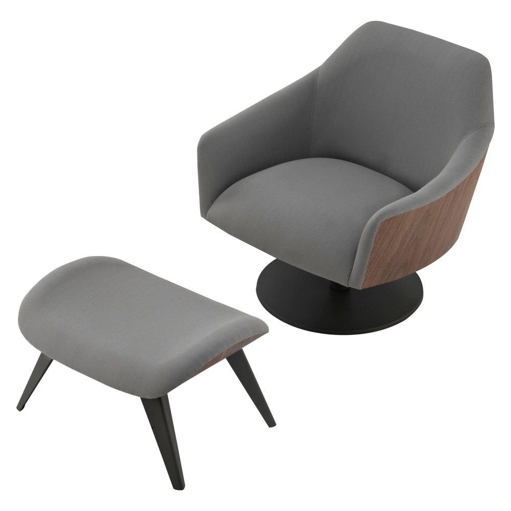 Modloft Henry Lounge Chair and Ottoman