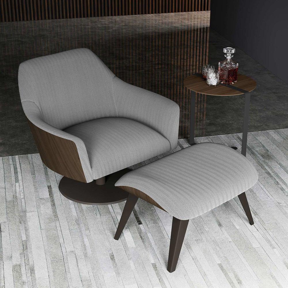 Modloft Henry Lounge Chair and Ottoman
