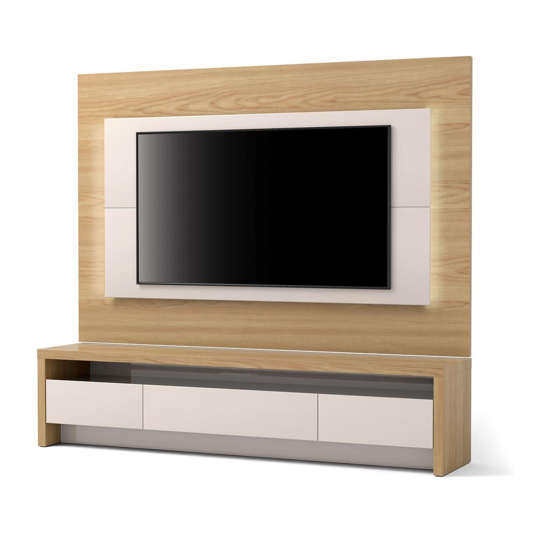 Manhattan Comfort 2-Piece Sylvan 70.86" TV Stand and Panel with LED Lights