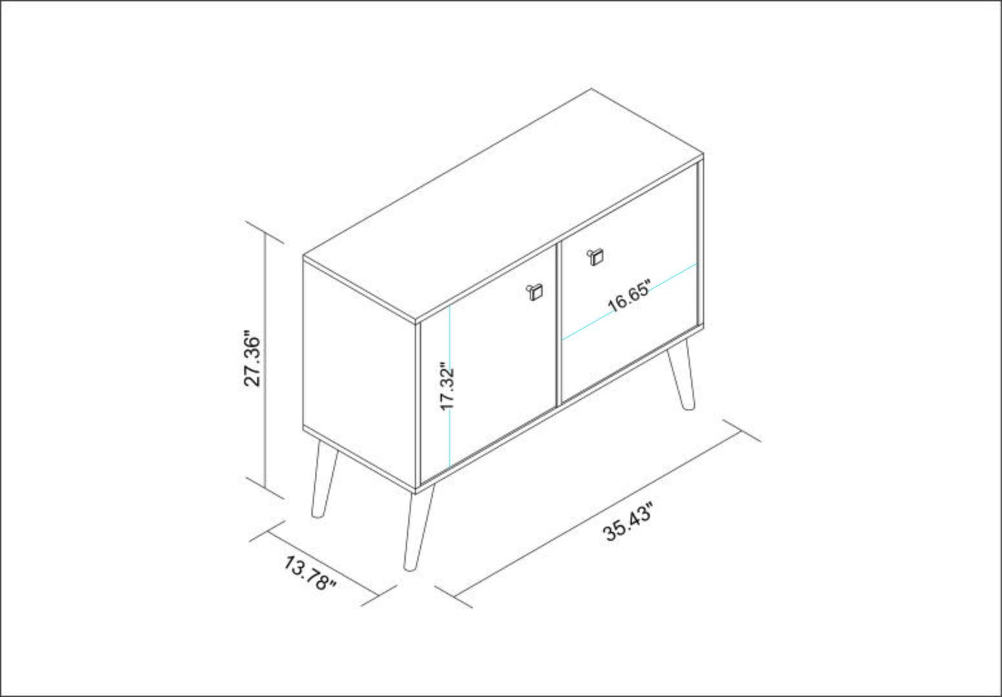 Manhattan Comfort Avesta Geometric 3.0 Side Table