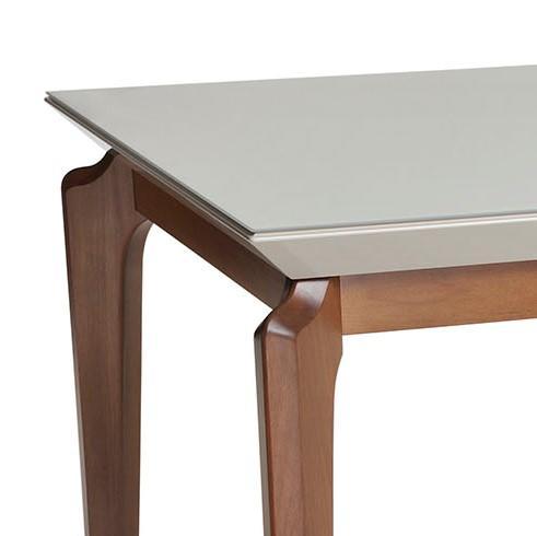 Manhattan Comfort Payson 72.04" Modern Rectangular Dining Table with Glass Top