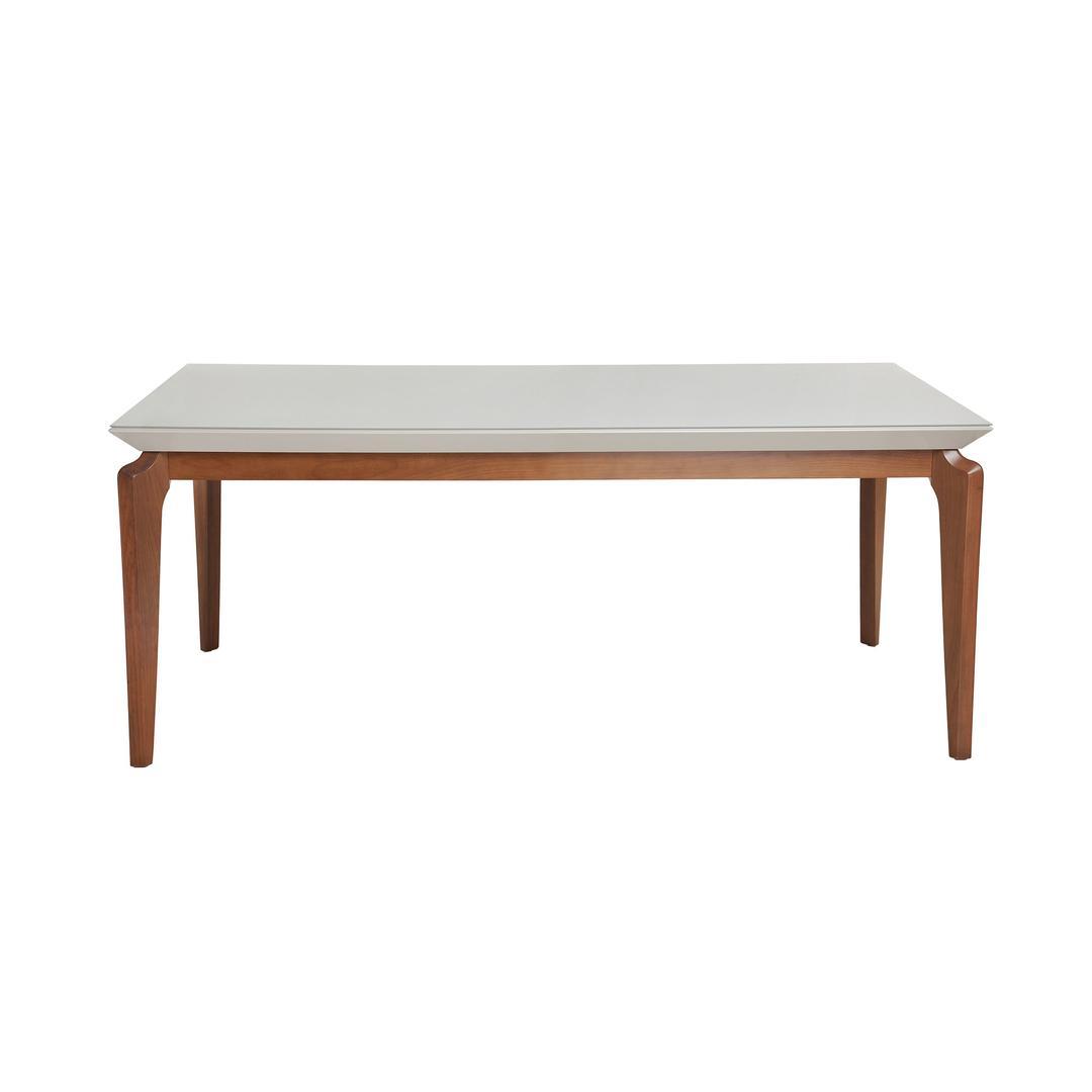 Manhattan Comfort Payson 72.04" Modern Rectangular Dining Table with Glass Top