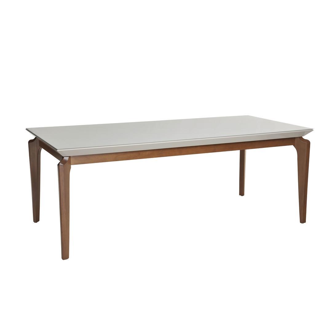 Manhattan Comfort Payson 72.04" Modern Rectangular Dining Table with Glass Top
