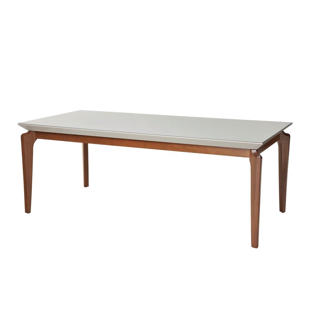 Manhattan Comfort Payson 72.04" Modern Rectangular Dining Table with Glass Top