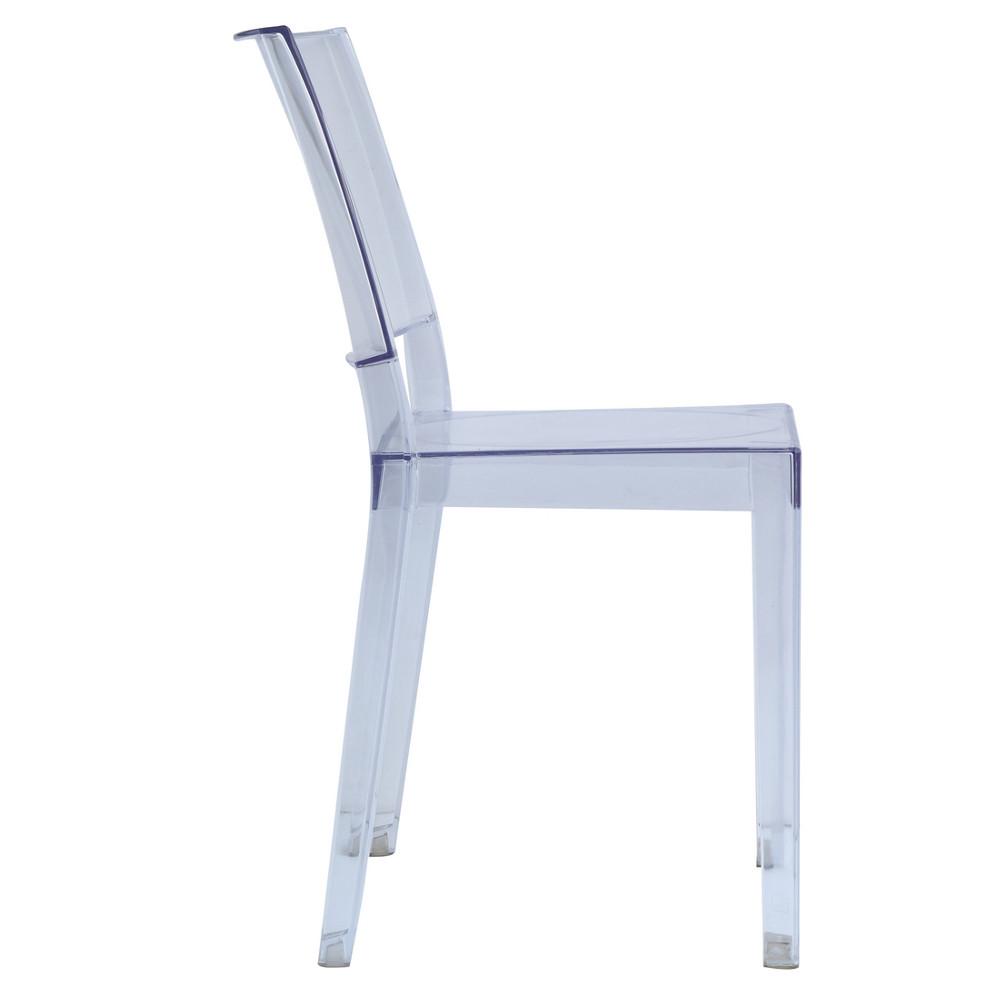 Fine Mod Imports Clear Square Side Chair