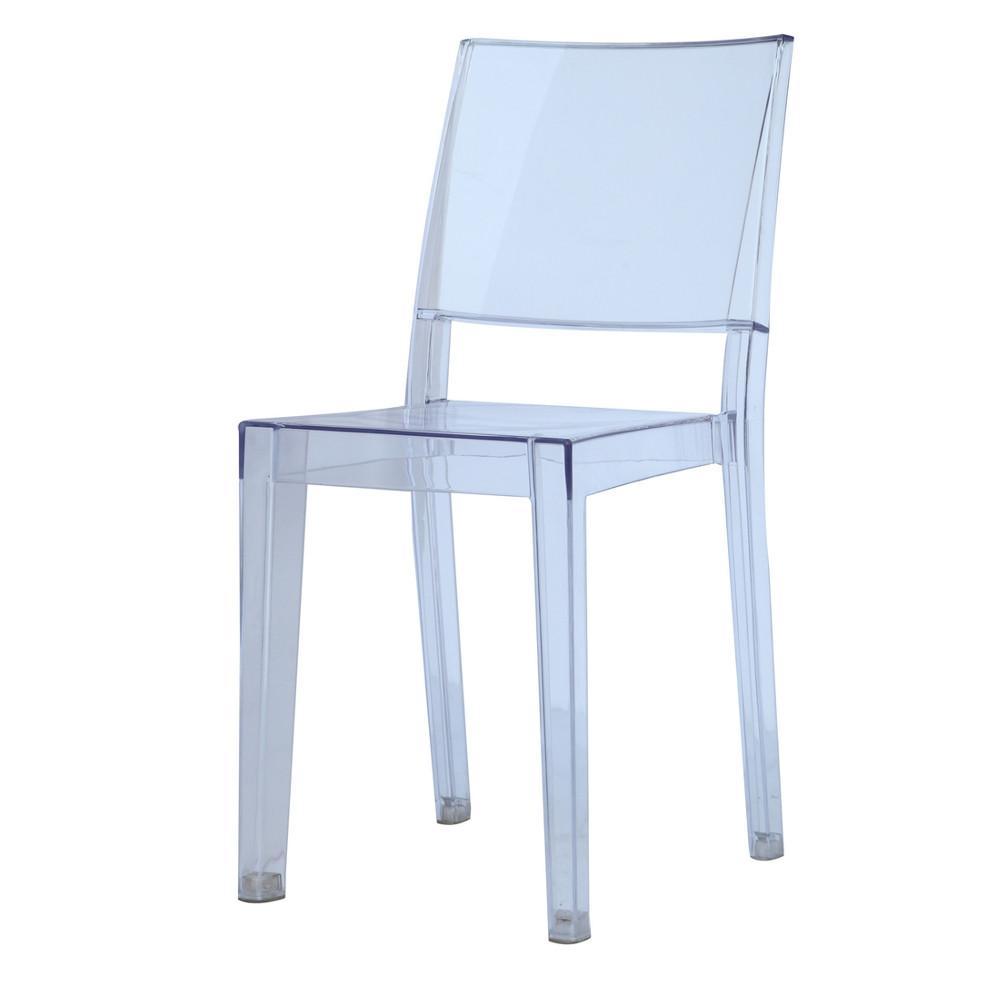 Fine Mod Imports Clear Square Side Chair