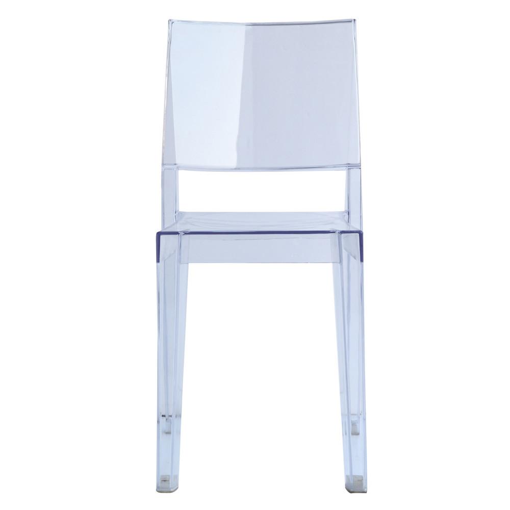 Fine Mod Imports Clear Square Side Chair