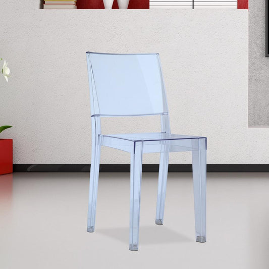 Fine Mod Imports Clear Square Side Chair