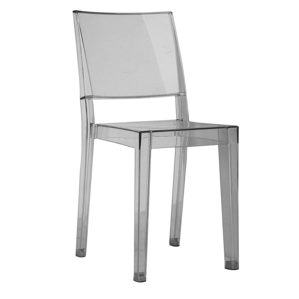 Fine Mod Imports Clear Square Side Chair