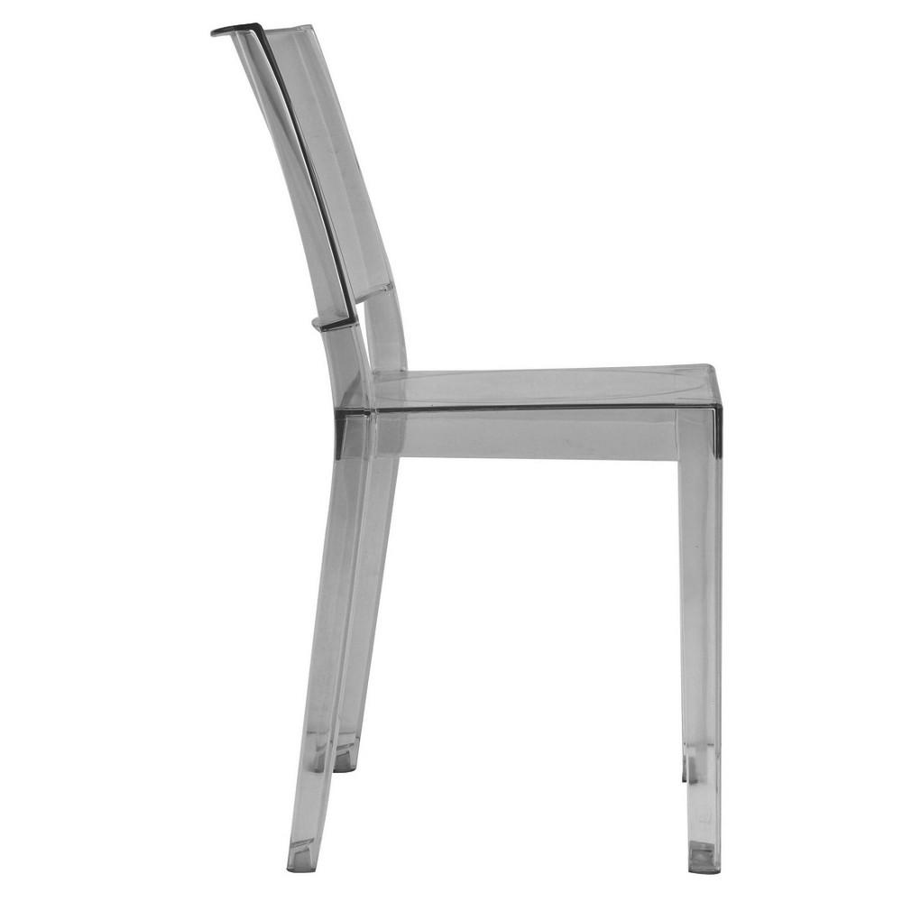 Fine Mod Imports Clear Square Side Chair