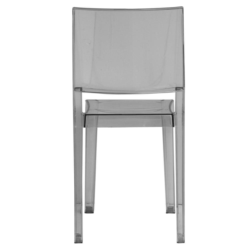 Fine Mod Imports Clear Square Side Chair