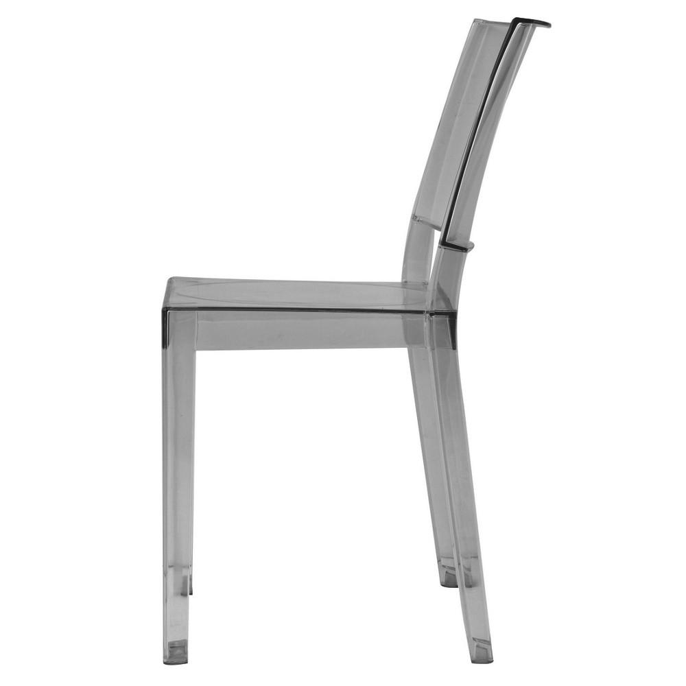 Fine Mod Imports Clear Square Side Chair
