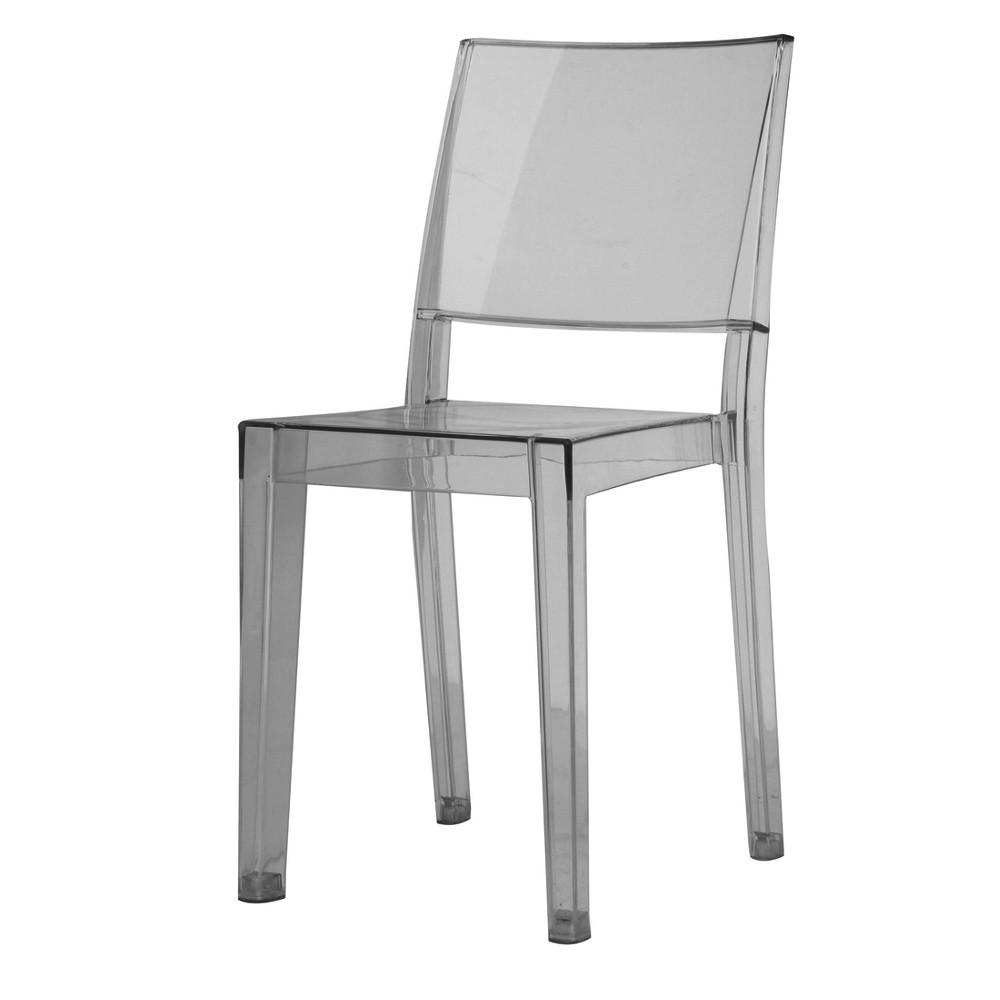 Fine Mod Imports Clear Square Side Chair
