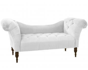 Skyline Furniture Tufted Chaise Lounge in Velvet