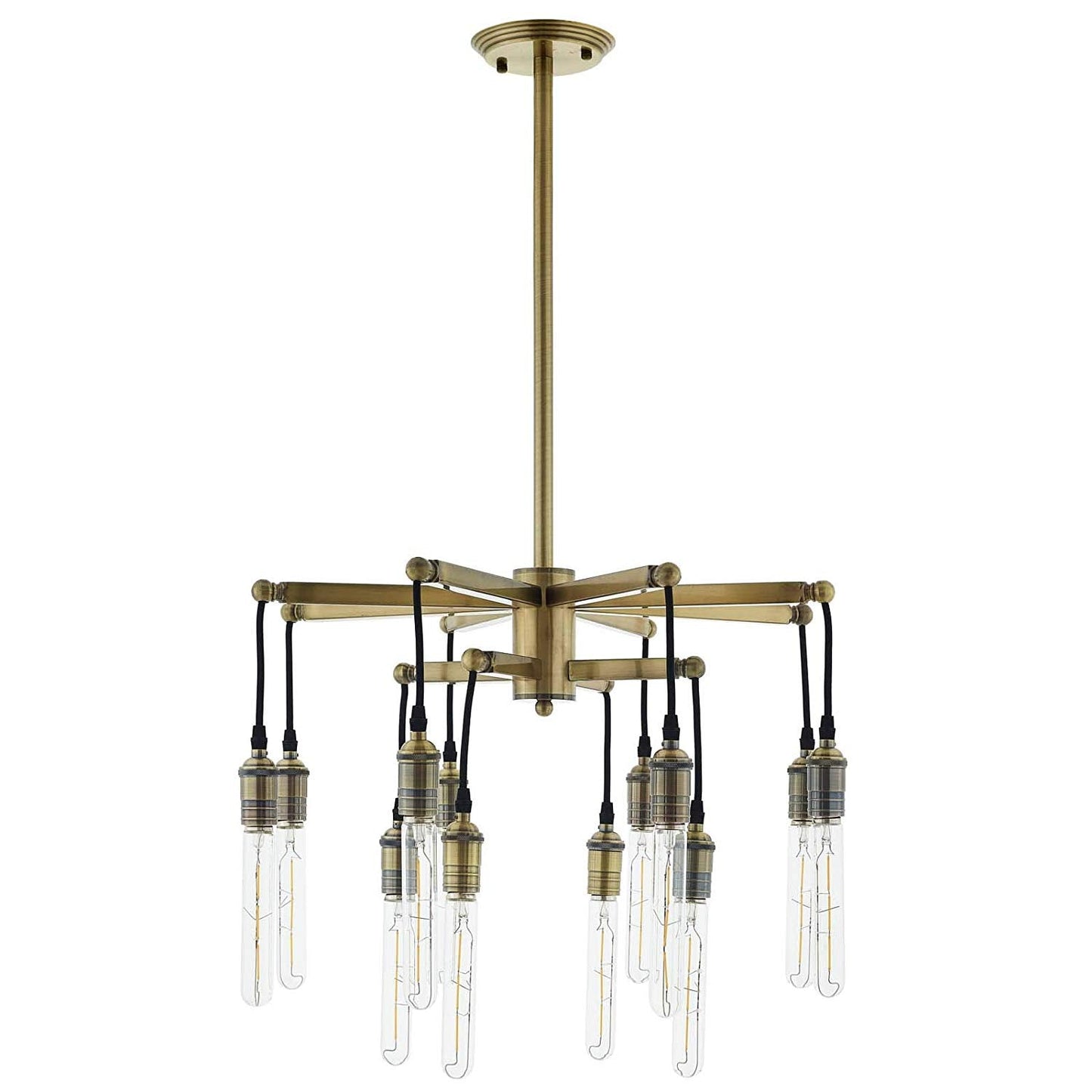 Modway Resolve Antique Brass Ceiling Light Pendant Chandelier | Chandeliers | Modishstore-2