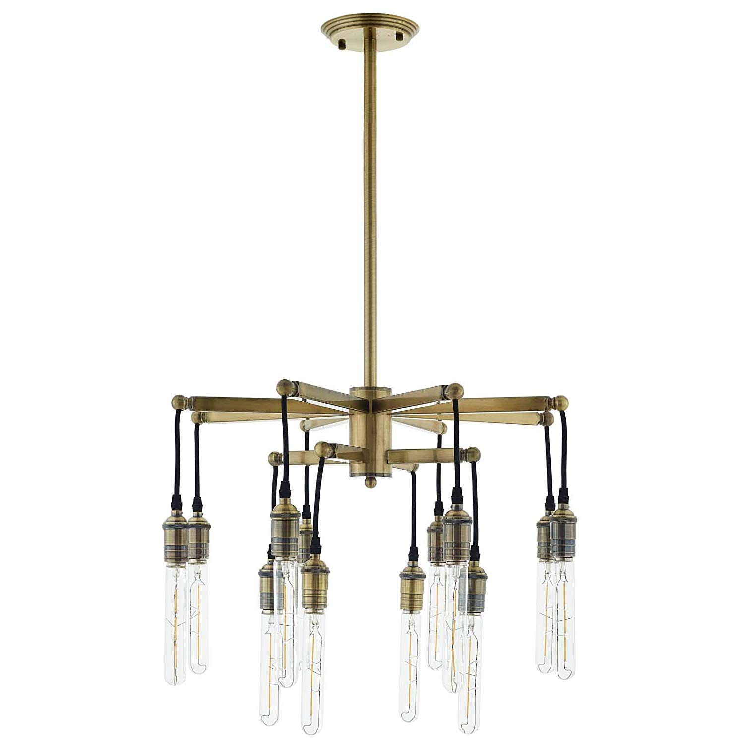Modway Resolve Antique Brass Ceiling Light Pendant Chandelier | Chandeliers | Modishstore-2