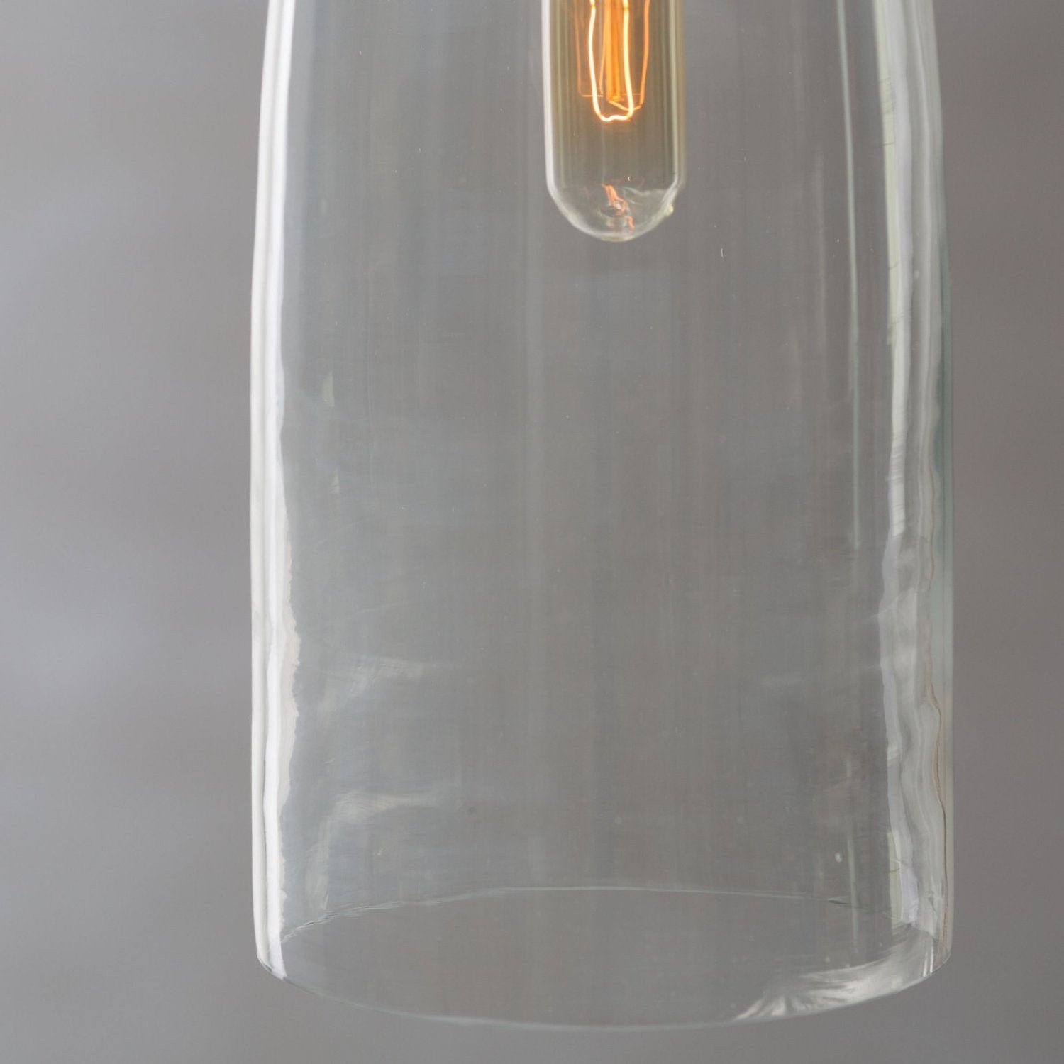 Kalalou Glass Pendant Lamp With Brushed Silver Cap And Canopy