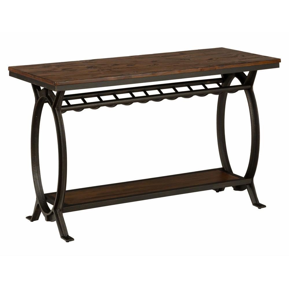Jofran Harper's Press Sofa Table with Wine Rack