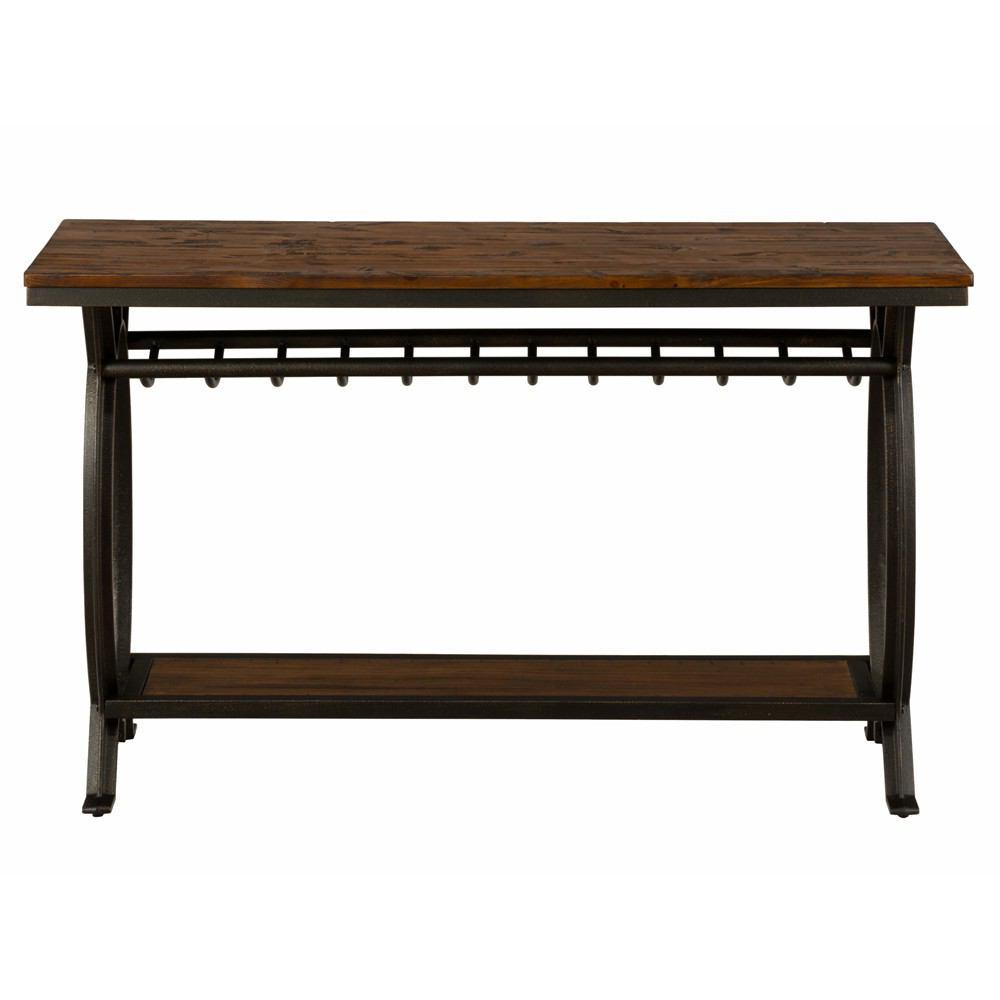 Jofran Harper's Press Sofa Table with Wine Rack