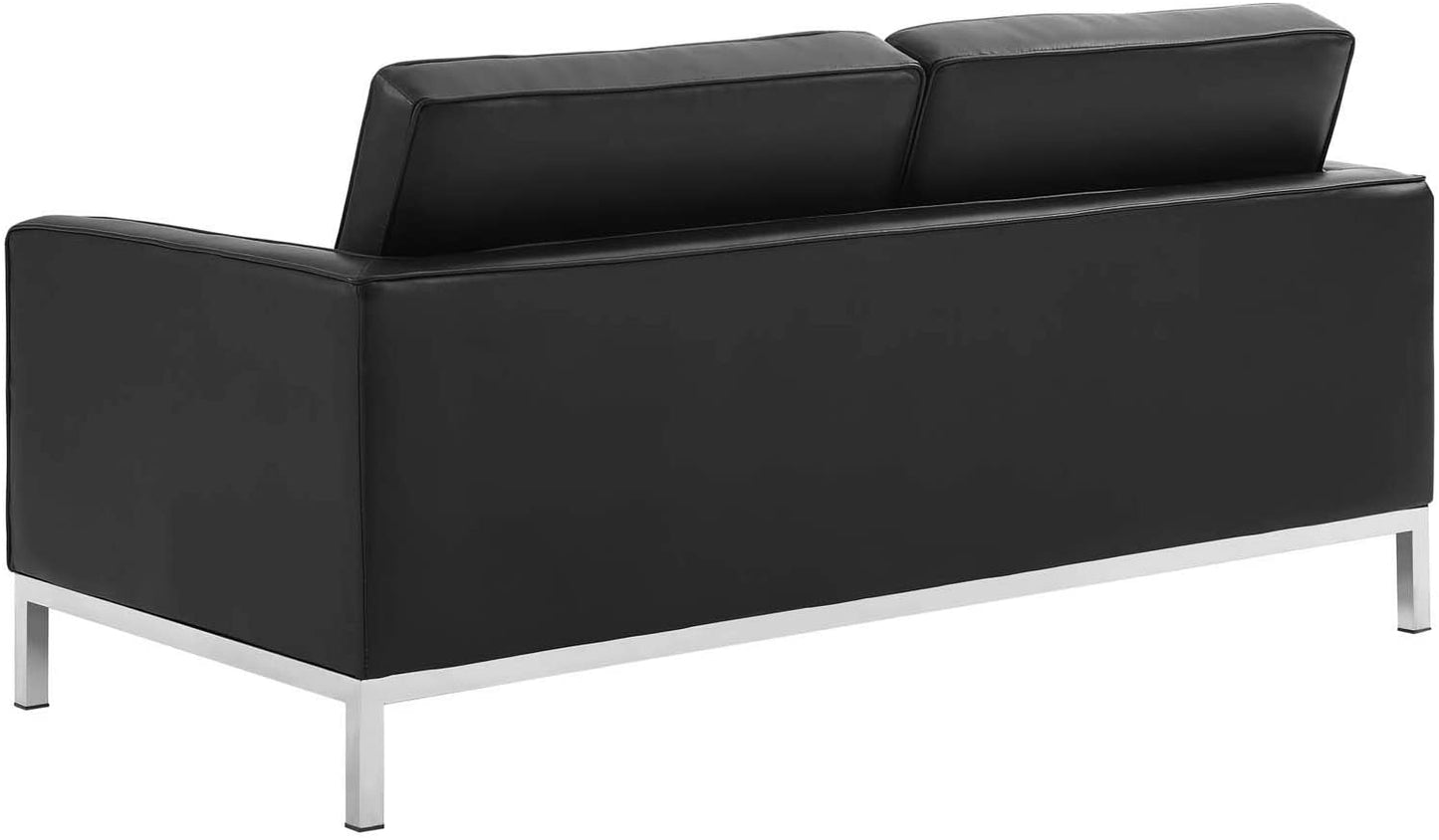Modway Loft Tufted Upholstered Faux Leather Loveseat | Loveseats | Modishstore-14
