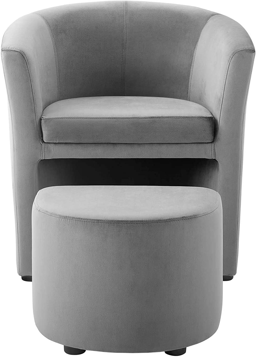 Modway Divulge Performance Velvet Arm Chair and Ottoman Set | Armchairs | 