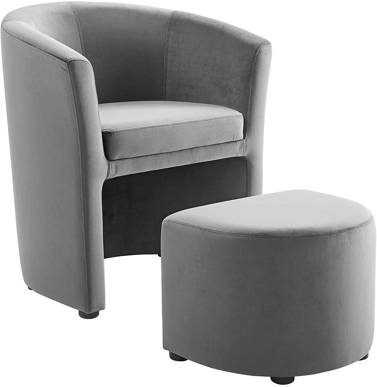 Modway Divulge Performance Velvet Arm Chair and Ottoman Set | Armchairs | 