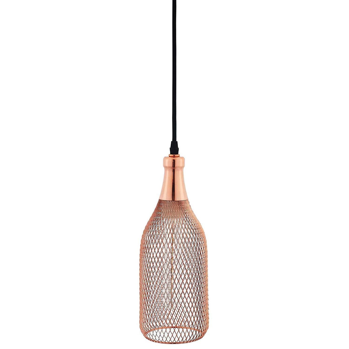 Modway Glimmer Bottle-Shaped Rose Gold Pendant Light