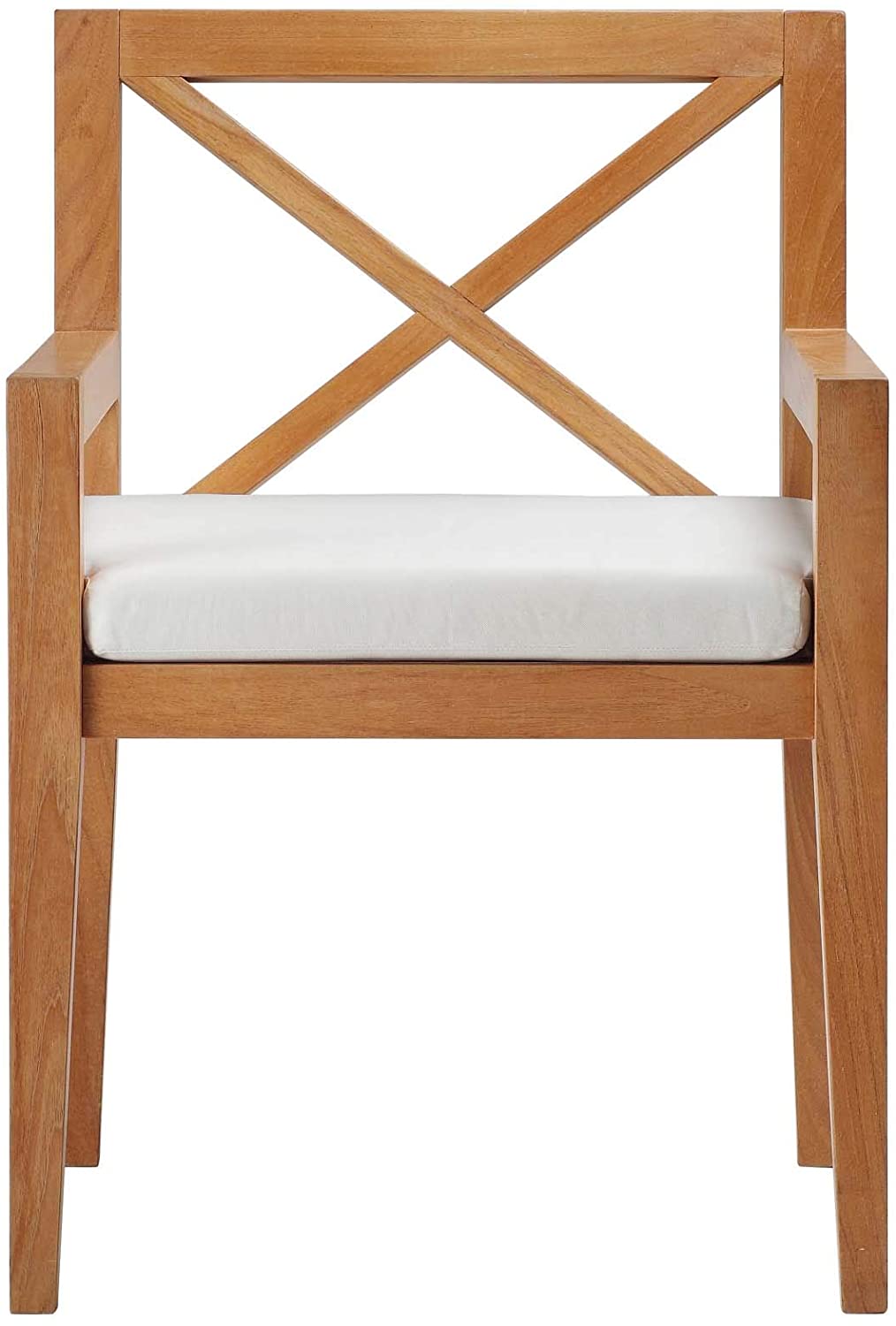Modway Northlake Outdoor Patio Teak Wood Sofa in Natural White | Outdoor Sofas, Loveseats & Sectionals | Modishstore-3