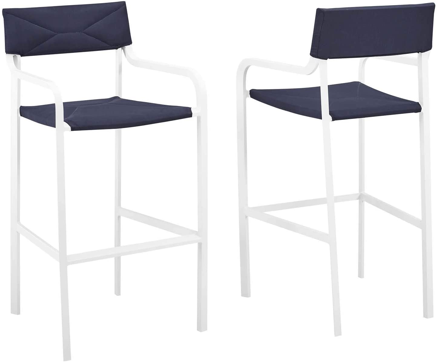 Modway Raleigh Outdoor Patio Aluminum Bar Stool Set of 2 | Bar Stools | Modishstore-2