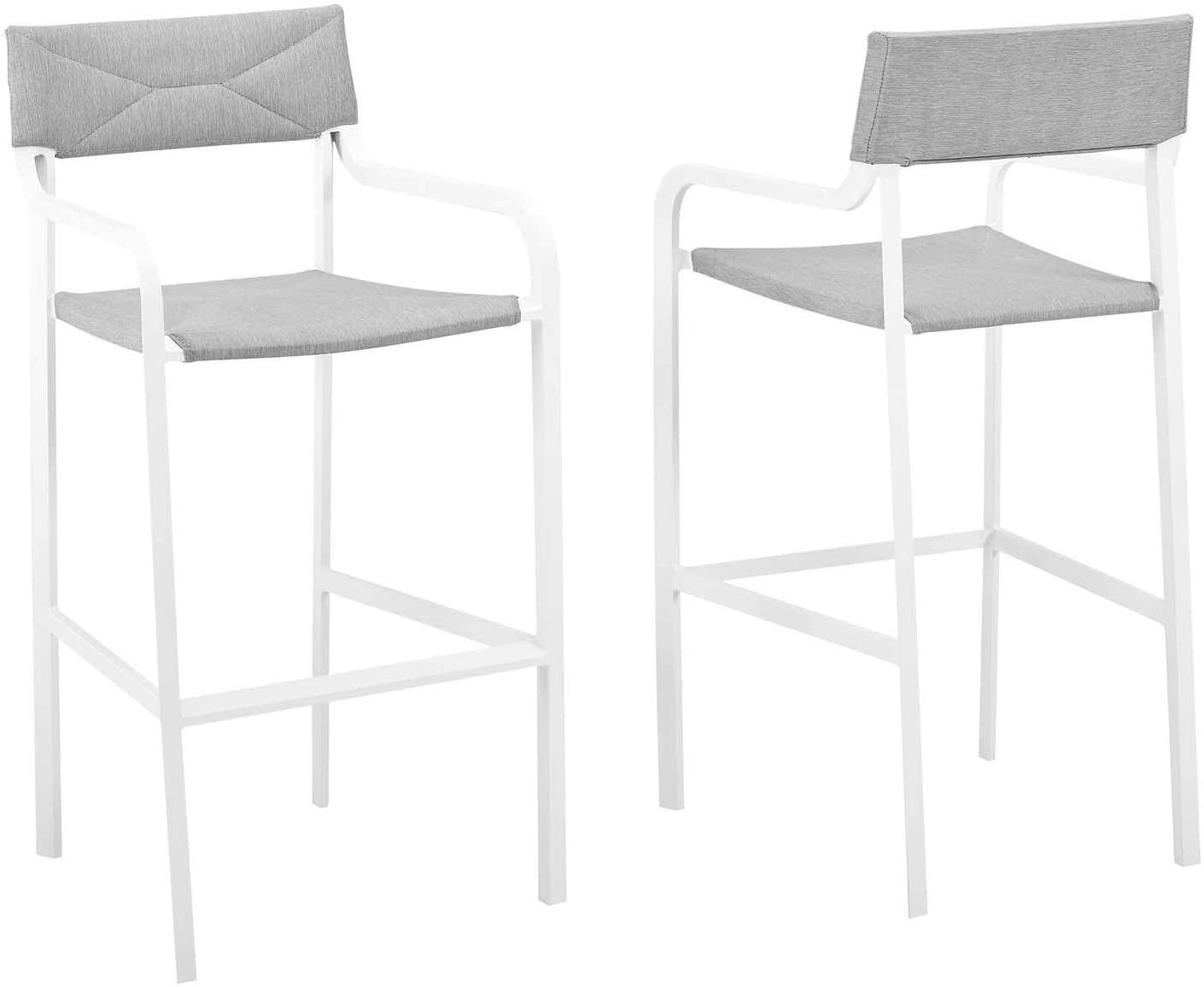 Modway Raleigh Outdoor Patio Aluminum Bar Stool Set of 2 | Bar Stools | Modishstore-10