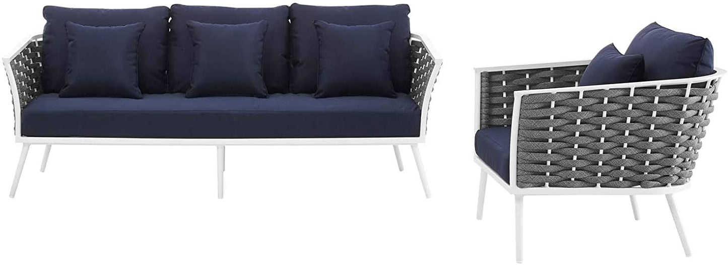Modway Stance 2 Piece Outdoor Patio Aluminum Sectional Sofa Set-EEI-3164 | Outdoor Sofas, Loveseats & Sectionals | Modishstore-12