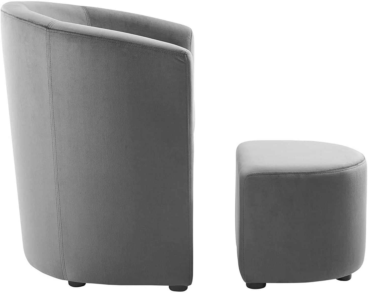 Modway Divulge Performance Velvet Arm Chair and Ottoman Set | Armchairs | 