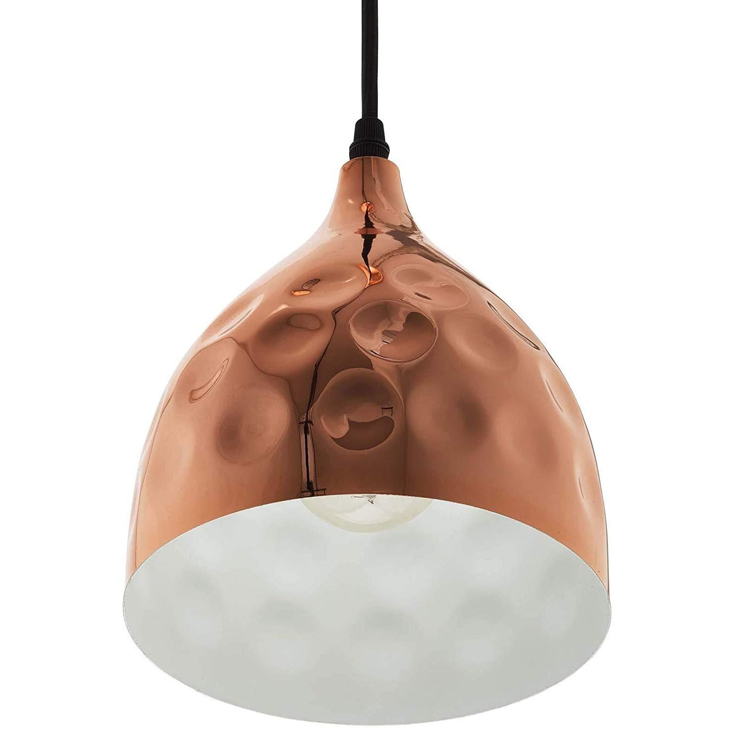 Modway Dimple 6.5" Bell-Shaped Rose Gold Pendant Light