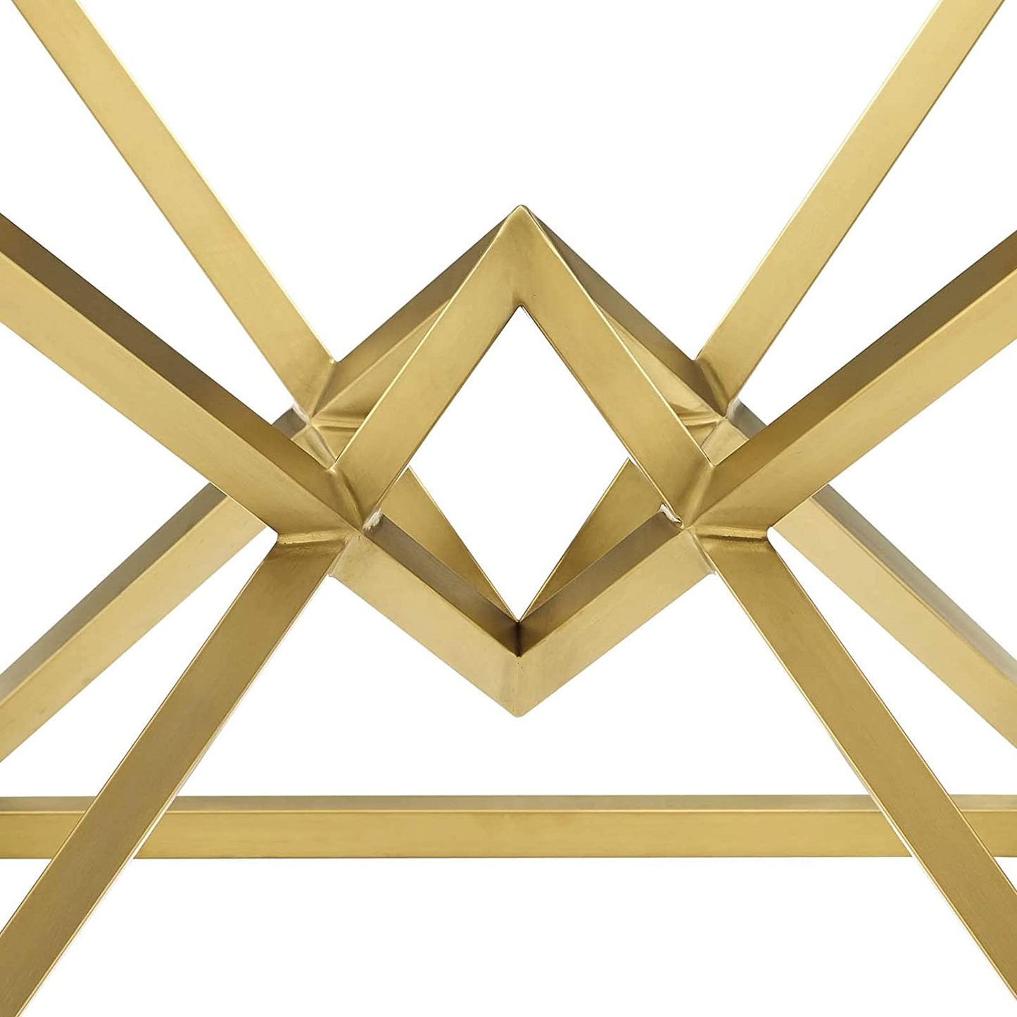 Modway Point 25.5" Brushed Gold Metal Stainless Steel Side Table in Gold | Side Tables | Modishstore-2