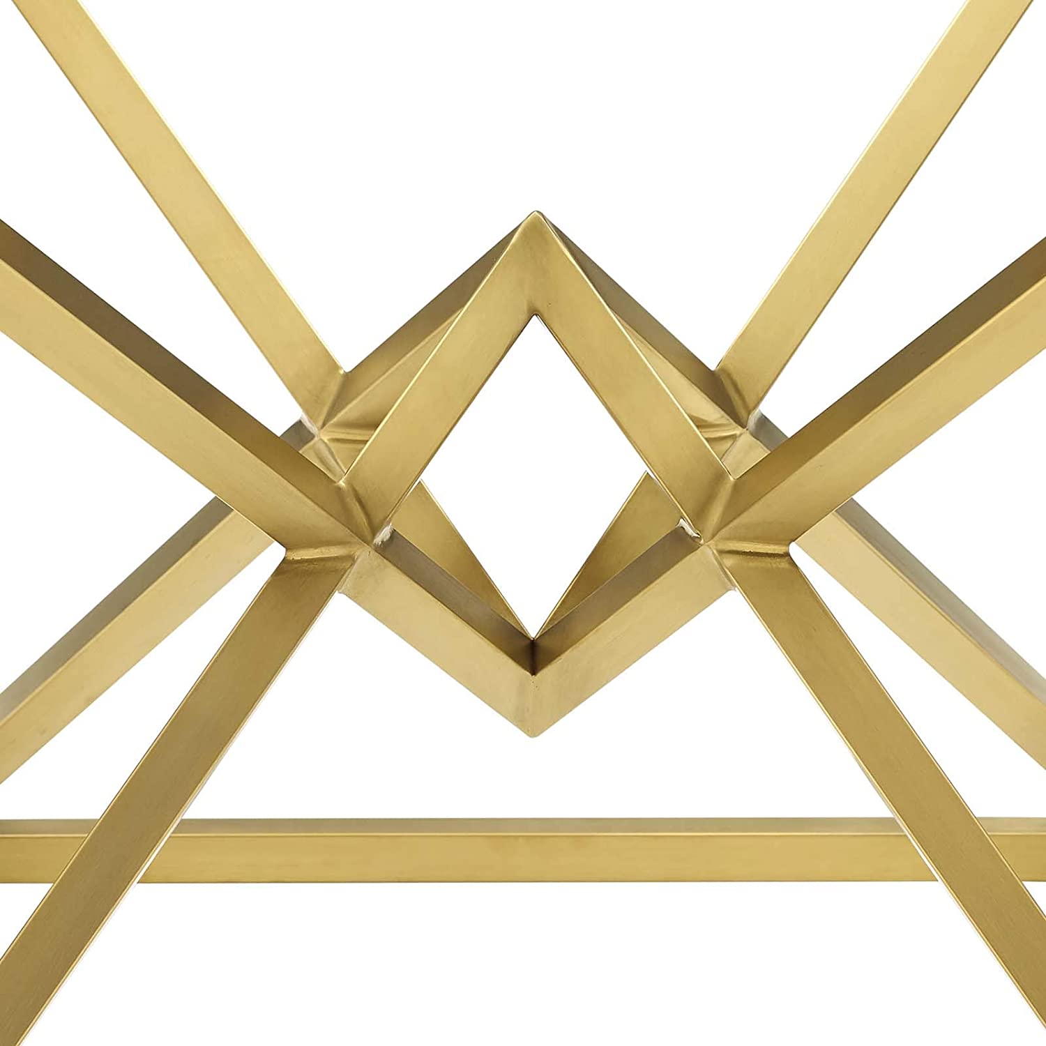 Modway Point 25.5" Brushed Gold Metal Stainless Steel Side Table in Gold | Side Tables | Modishstore-2