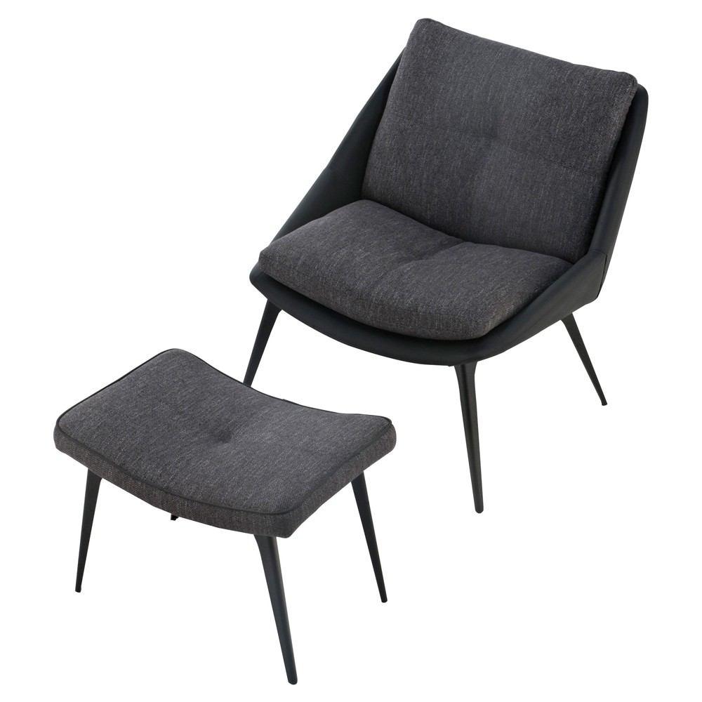 Modloft Columbus Lounge Chair and Ottoman