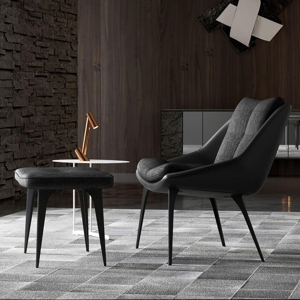 Modloft Columbus Lounge Chair and Ottoman
