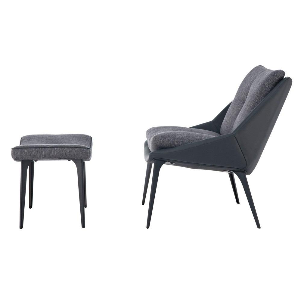Modloft Columbus Lounge Chair and Ottoman
