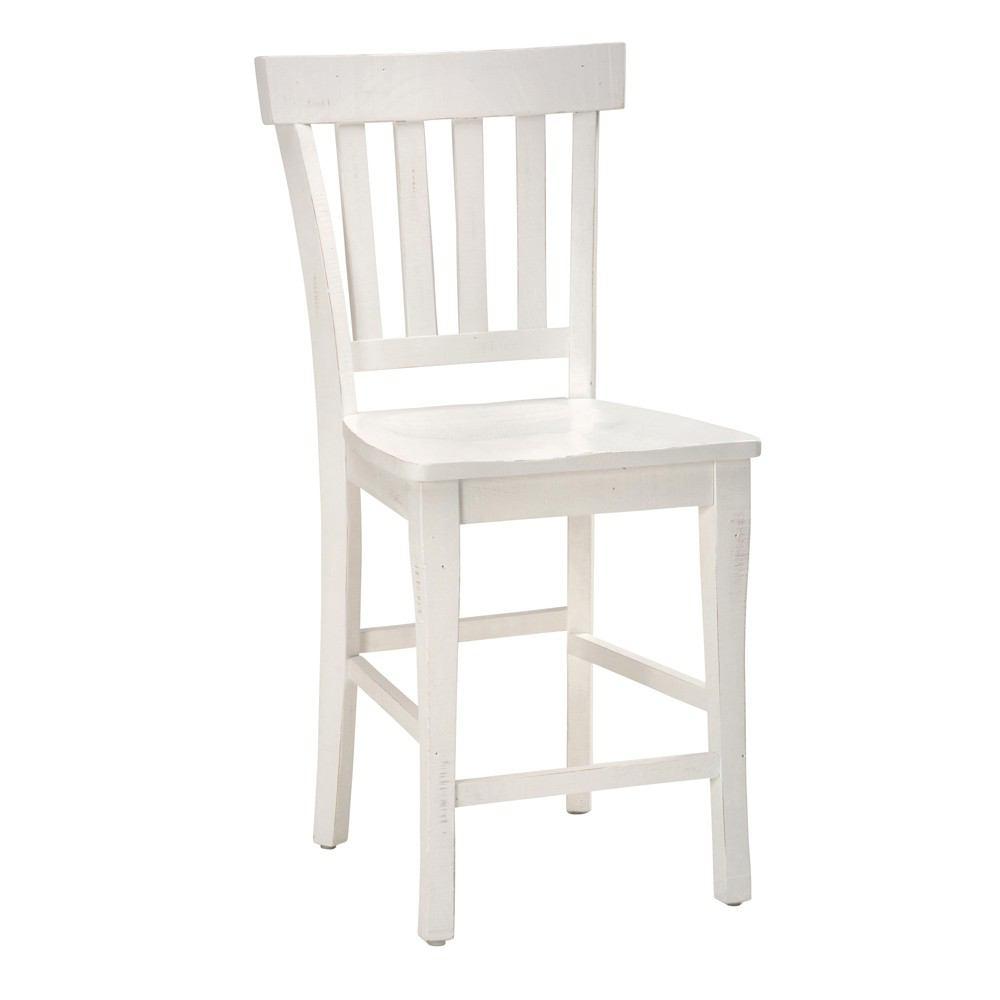 Jofran Madaket Reclaimed Pine Slat Back Bar Stool