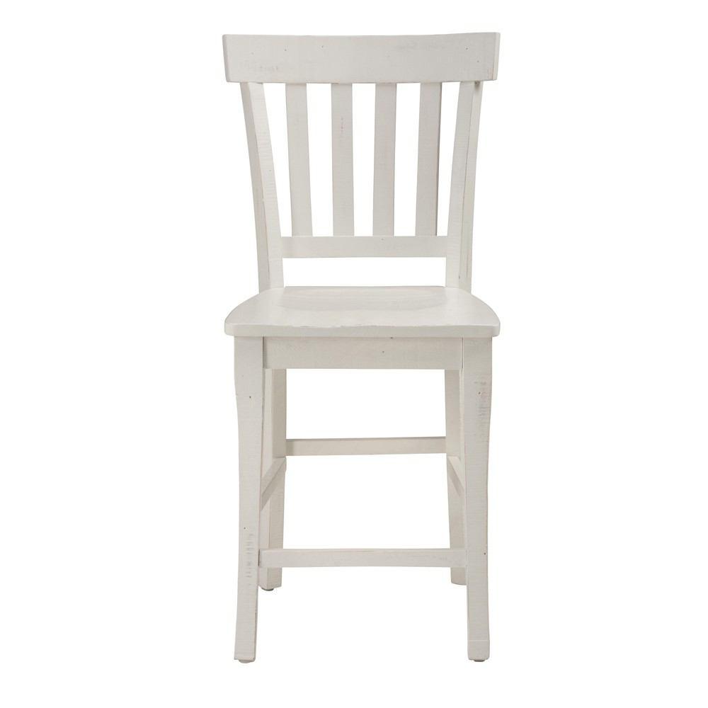 Jofran Madaket Reclaimed Pine Slat Back Bar Stool