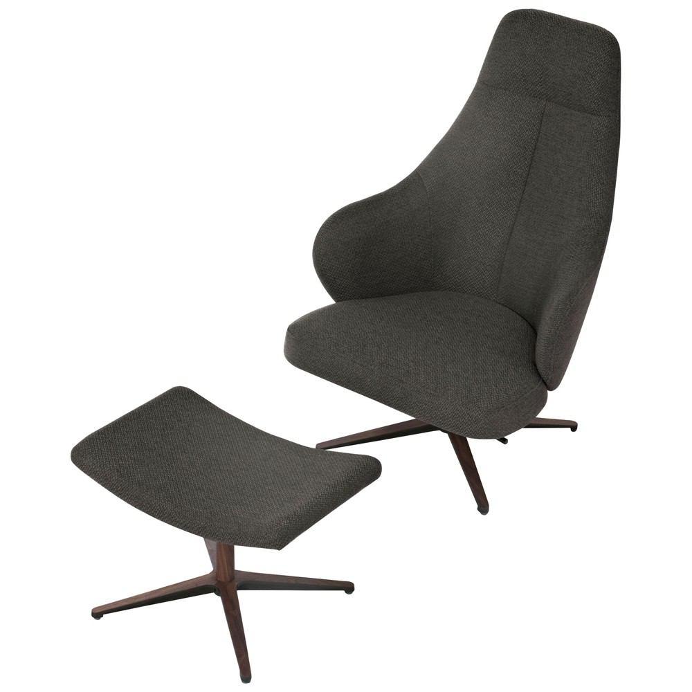 Modloft Bradhurst Lounge Chair and Ottoman