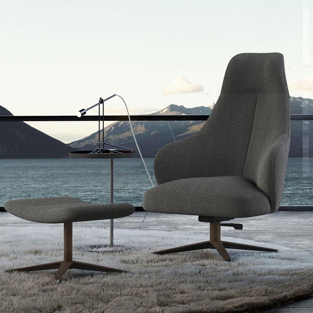 Modloft Bradhurst Lounge Chair and Ottoman