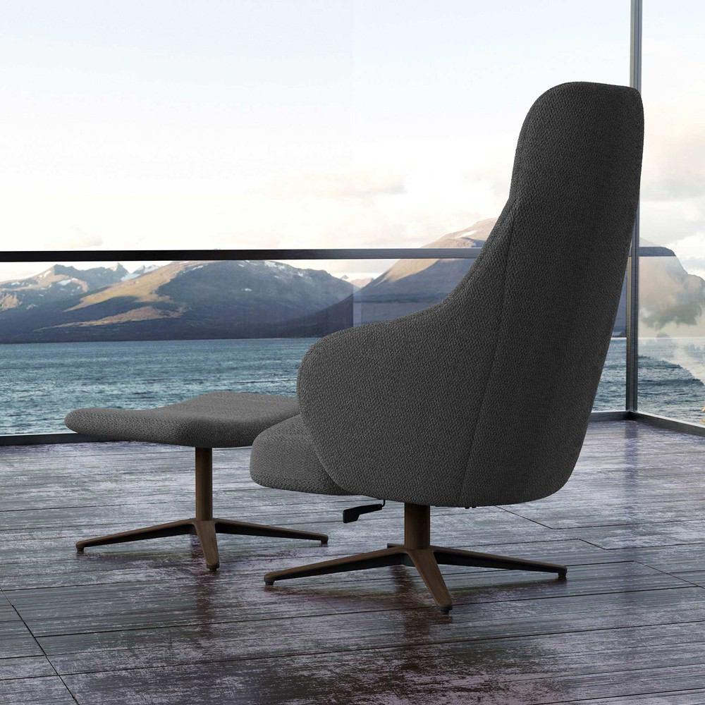 Modloft Bradhurst Lounge Chair and Ottoman
