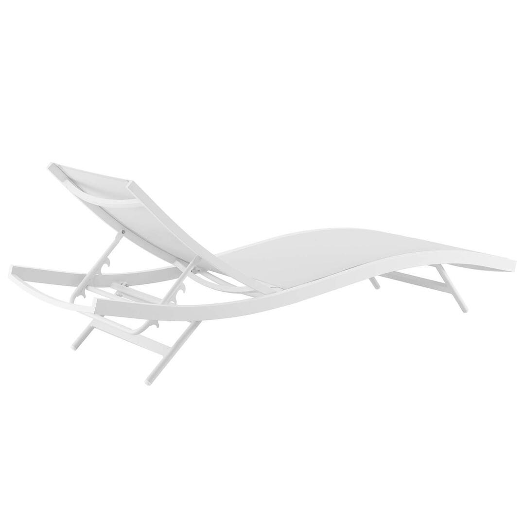 Modway Glimpse Outdoor Patio Mesh Chaise Lounge Set of 2 | Outdoor Recliners & Lounge Chairs | 